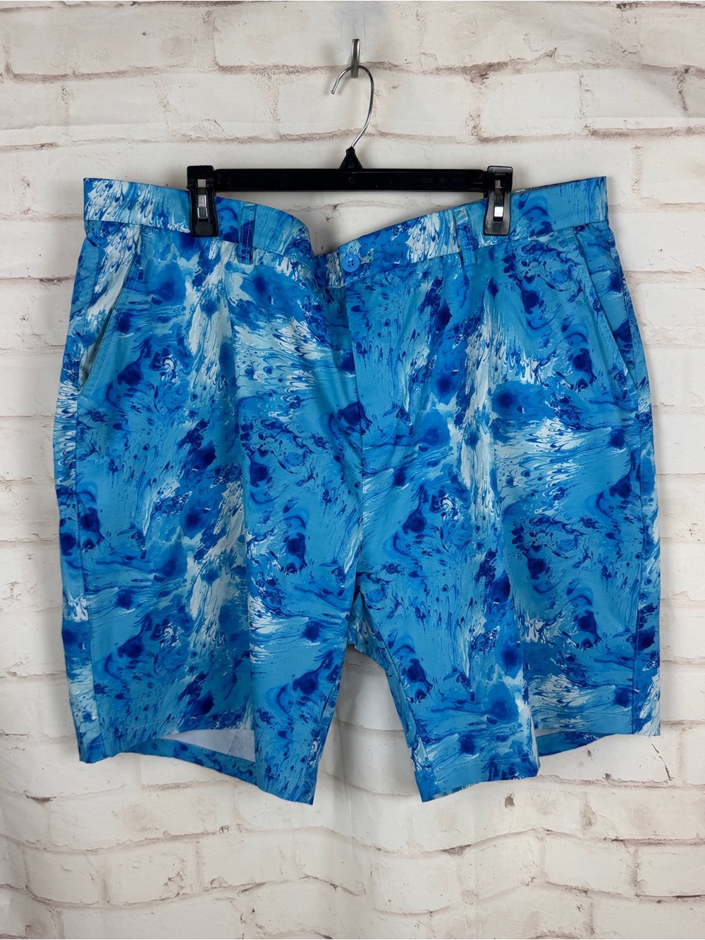 Hreski WAVES Performance Golf Shorts Size 44 Blue